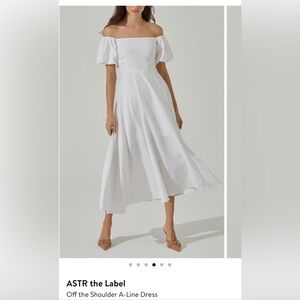 ASTR The Label off the shoulder A-line dress